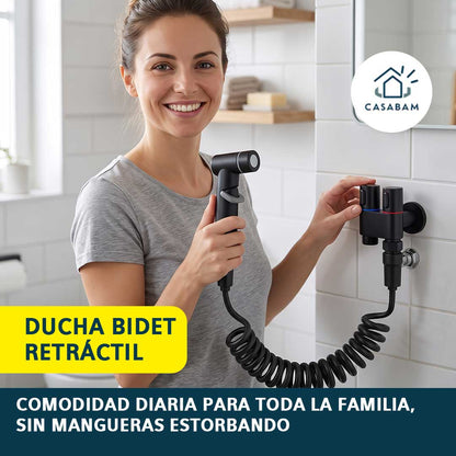 Ducha Retráctil para Inodoro - Higiene diaria en un solo punto de agua - Sin mangueras sueltas que estorben