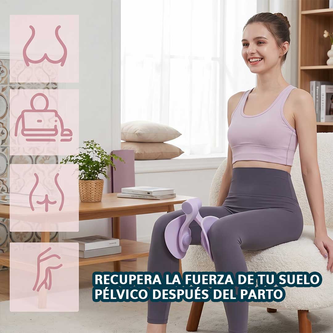 Ejercitador compacto de pelvis y piernas - Activa músculos clave mientras trabajas sentada - Recupera la fuerza de la pelvis