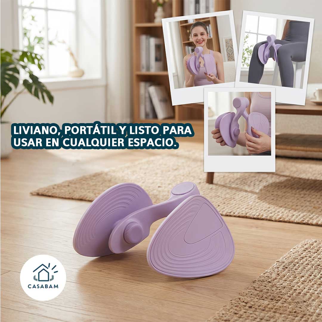 Ejercitador compacto de pelvis y piernas - Activa músculos clave mientras trabajas sentada - Recupera la fuerza de la pelvis