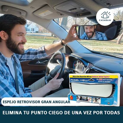 Espejo Retrovisor Gran Angular para Auto - El único espejo que te da visión total antes de cambiar de carril