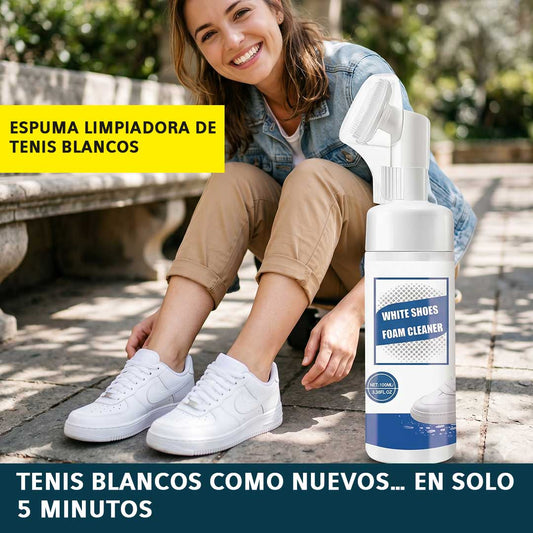 Espuma limpiadora de tenis blancos - Tenis como recién comprados antes de que salgas de casa