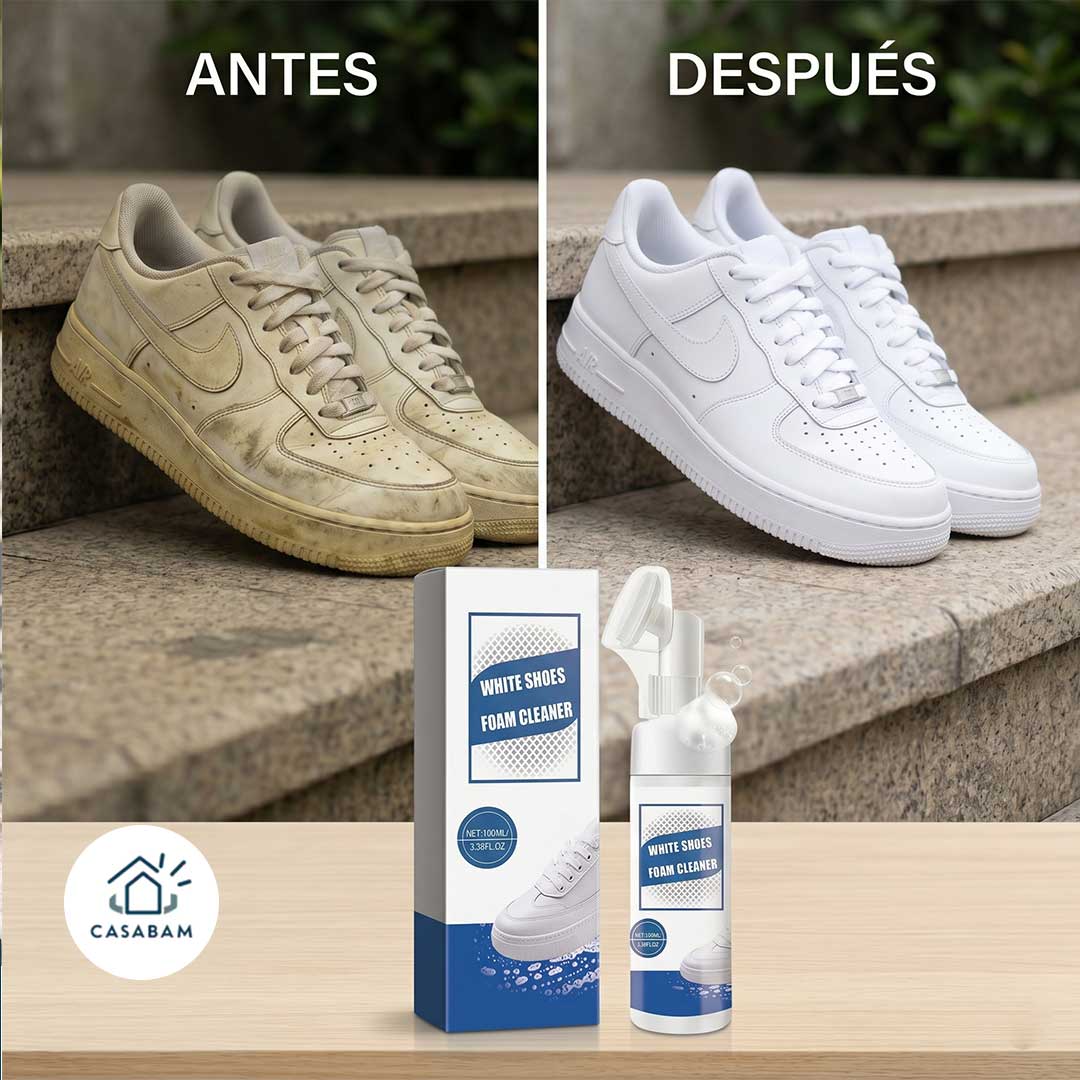 Espuma limpiadora de tenis blancos - Tenis como recién comprados antes de que salgas de casa