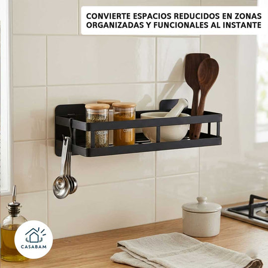 Pack de 3 Estantes Organizador Adhesivo – Instala sin perforar – Ordena tu baño o cocina en minutos sin dañar tus paredes