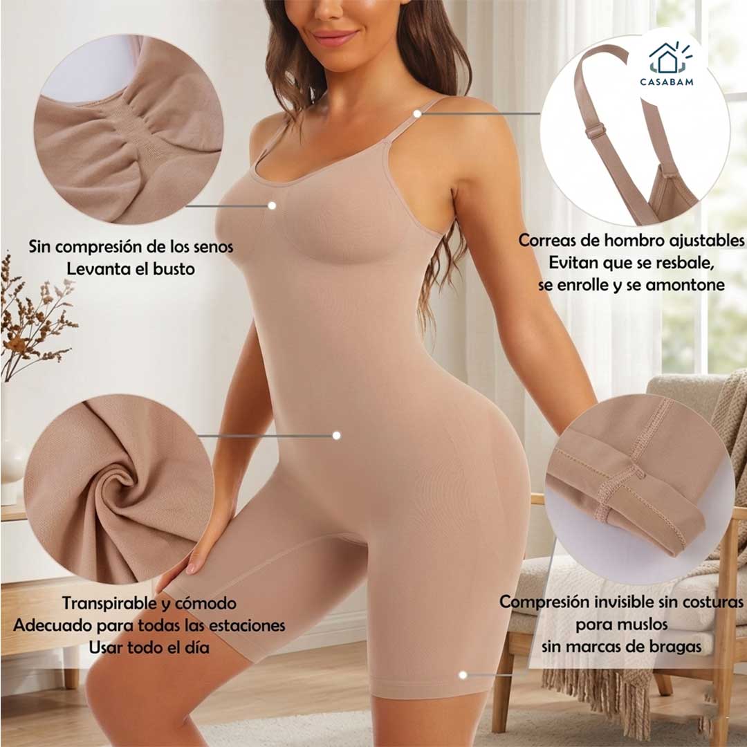 Faja Body Entero - Moldea y sostiene tu cuerpo con suavidad - Luce hasta 2 tallas menos hoy, sin dietas ni esperas