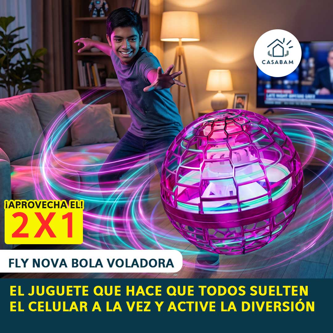Fly Nova Bola Voladora - Vuela sola y se controla con la mano, sin control remoto - Diversión familiar sin pantallas