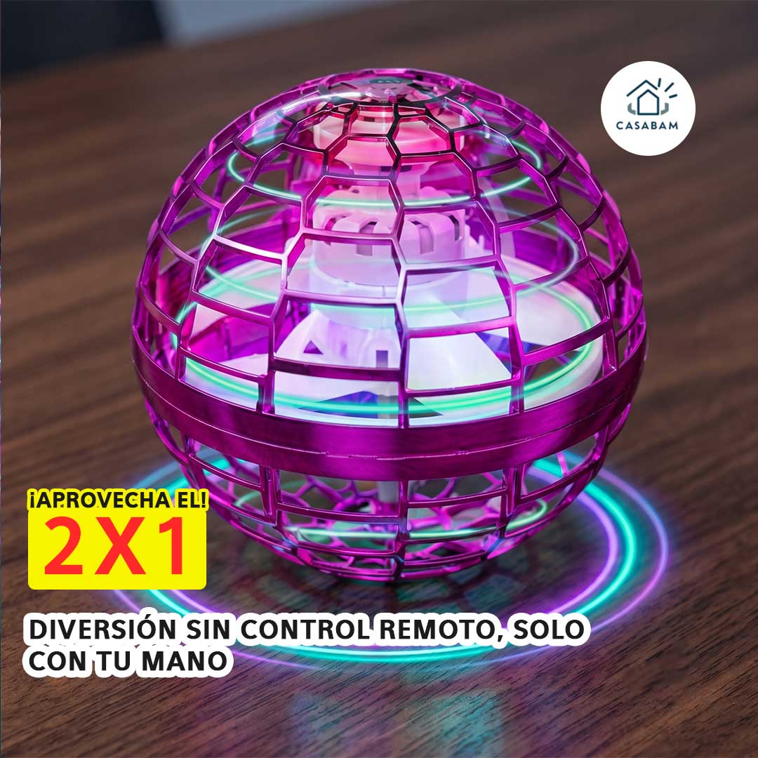 Fly Nova Bola Voladora - Vuela sola y se controla con la mano, sin control remoto - Diversión familiar sin pantallas