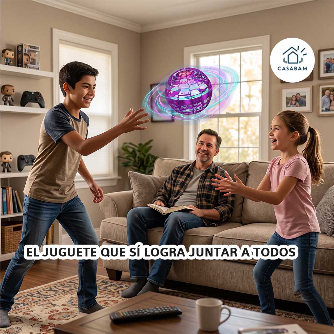 Fly Nova Bola Voladora - Vuela sola y se controla con la mano, sin control remoto - Diversión familiar sin pantallas