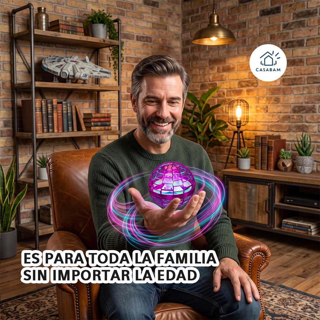 Fly Nova Bola Voladora - Vuela sola y se controla con la mano, sin control remoto - Diversión familiar sin pantallas
