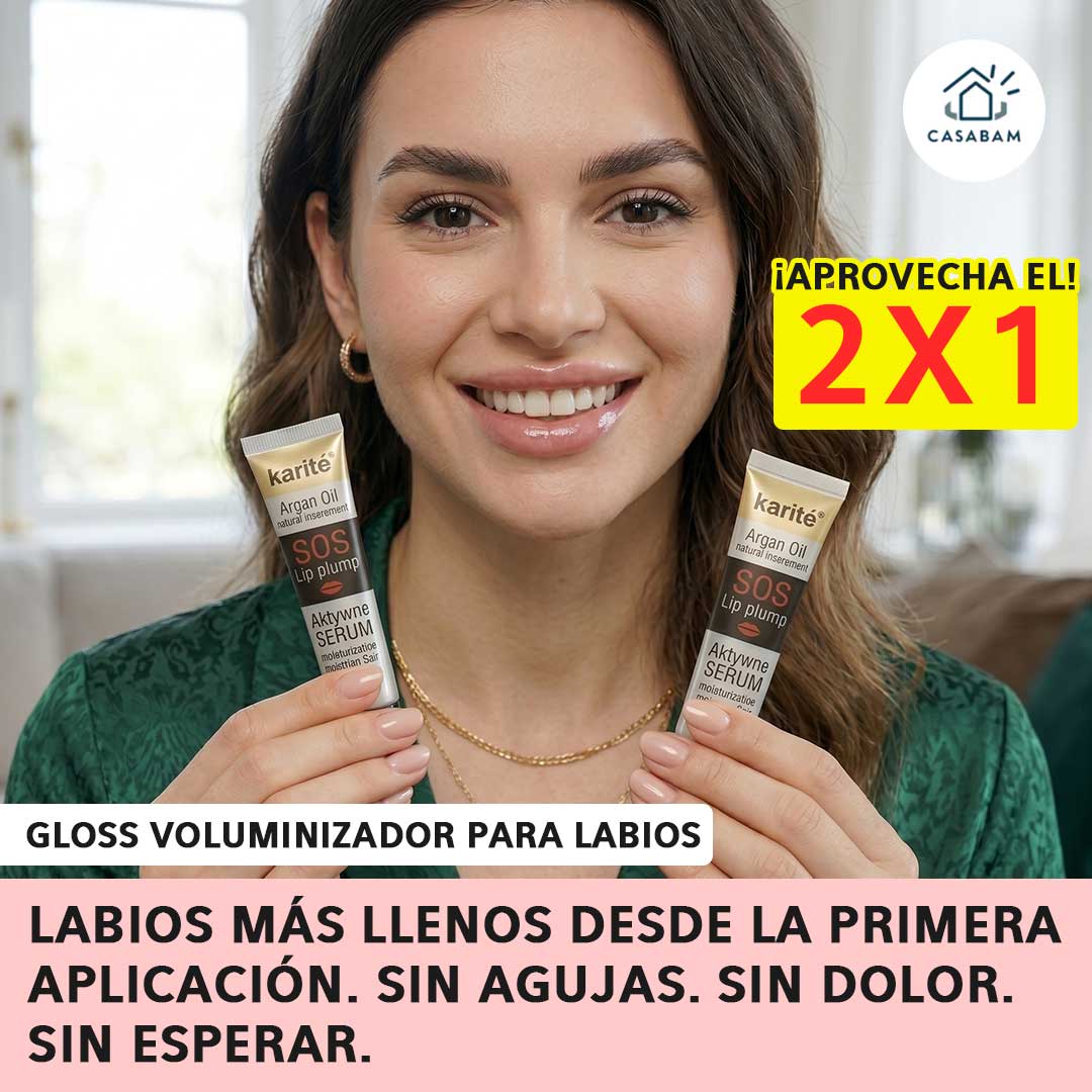 Gloss voluminizador con ingredientes activos tipo sérum - Aumenta el volumen de los labios sin inyecciones ni dolor