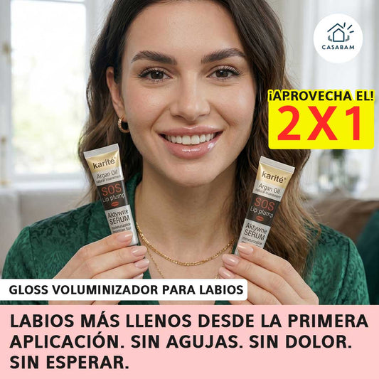 Gloss voluminizador con ingredientes activos tipo sérum - Aumenta el volumen de los labios sin inyecciones ni dolor