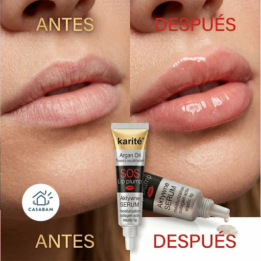 Gloss voluminizador con ingredientes activos tipo sérum - Aumenta el volumen de los labios sin inyecciones ni dolor