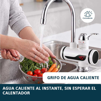 Grifo de agua caliente - Calienta el agua al momento en tu lavaplatos	- Sin esperar ni un segundo