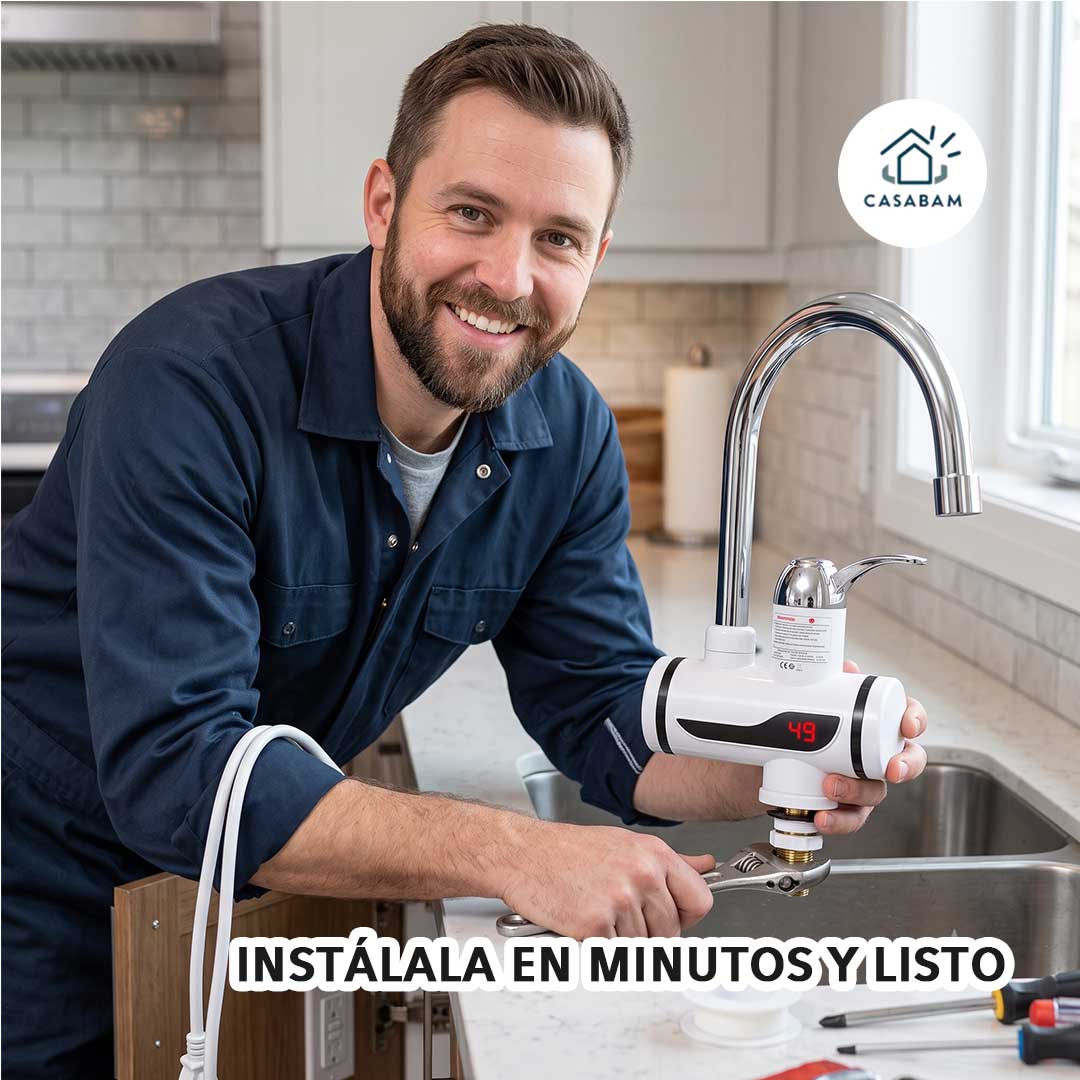 Grifo de agua caliente - Calienta el agua al momento en tu lavaplatos	- Sin esperar ni un segundo