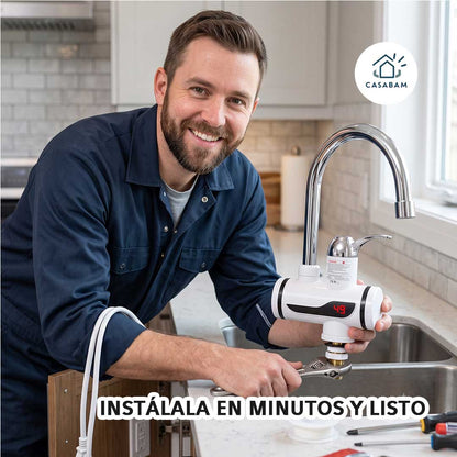 Grifo de agua caliente - Calienta el agua al momento en tu lavaplatos	- Sin esperar ni un segundo