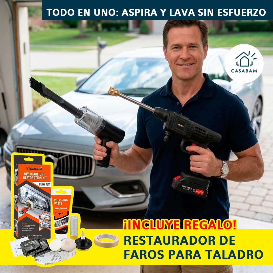 Pack Limpieza 2en1 - Aspiradora con Hidrolavadora - Limpia todo con un solo equipo y ahorra desde el primer uso