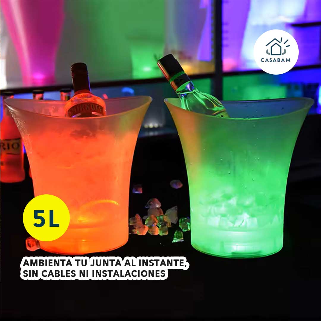 Hielera LED - Mantiene el hielo y las luces encendidas – Dale color a tu fiesta