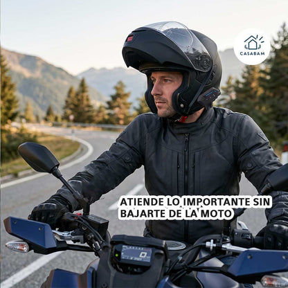 Intercomunicador Bluetooth para Casco - Conecta llamadas, música y GPS - Atiende cada entrega