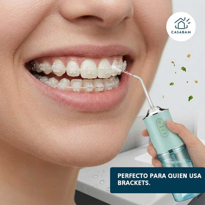 Irrigador Bucal Anti Mal Olor - Limpia con agua a presión los rincones que el cepillo no alcanza.