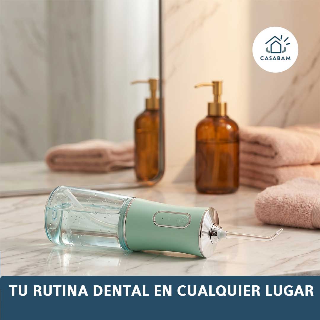 Irrigador Bucal Anti Mal Olor - Limpia con agua a presión los rincones que el cepillo no alcanza.
