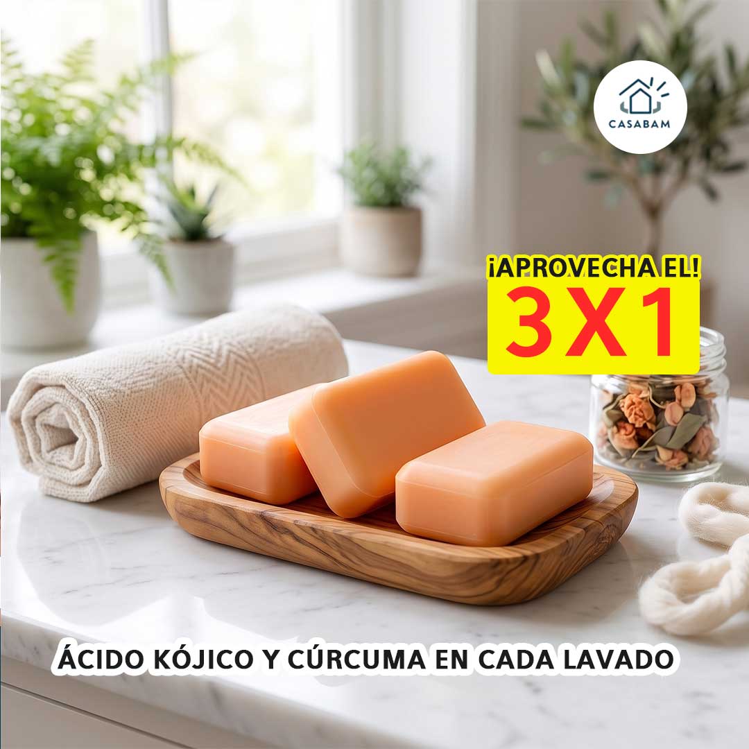 Jabón de cúrcuma - Aclara manchas oscuras con uso diario - Recupera el color natural de tu piel