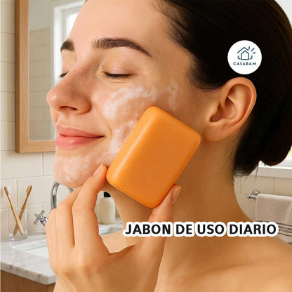 Jabón de cúrcuma - Aclara manchas oscuras con uso diario - Recupera el color natural de tu piel
