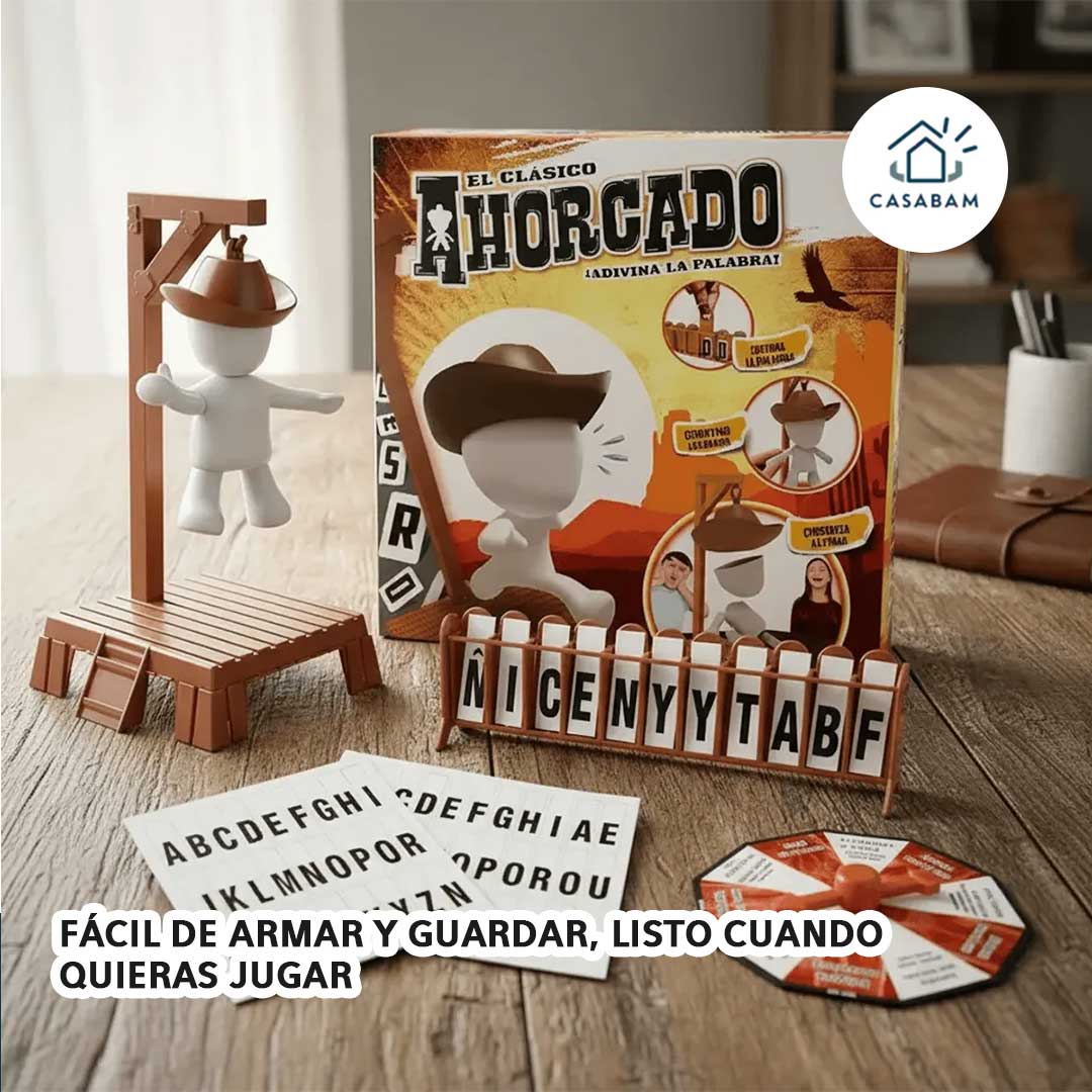 Juego Ahorcado Magnético Familiar - Adivina la Palabra en Equipo - Reúne a tu Familia para Reír Juntos