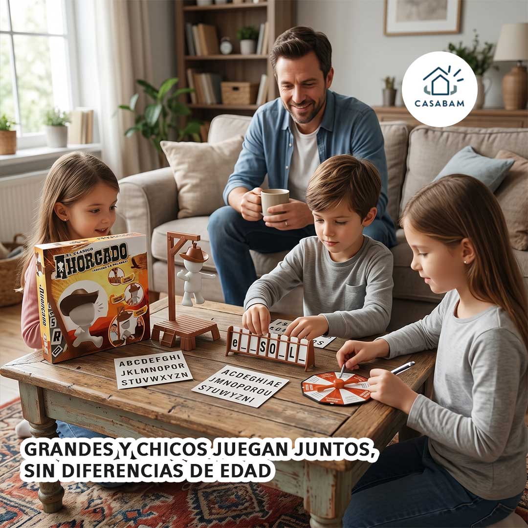 Juego Ahorcado Magnético Familiar - Adivina la Palabra en Equipo - Reúne a tu Familia para Reír Juntos