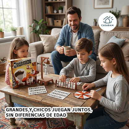 Juego Ahorcado Magnético Familiar - Adivina la Palabra en Equipo - Reúne a tu Familia para Reír Juntos