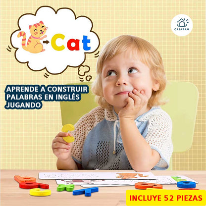 Juego Didáctico de Inglés Infantil – Kit para construir palabras – Convierte el juego diario en progreso real en inglés