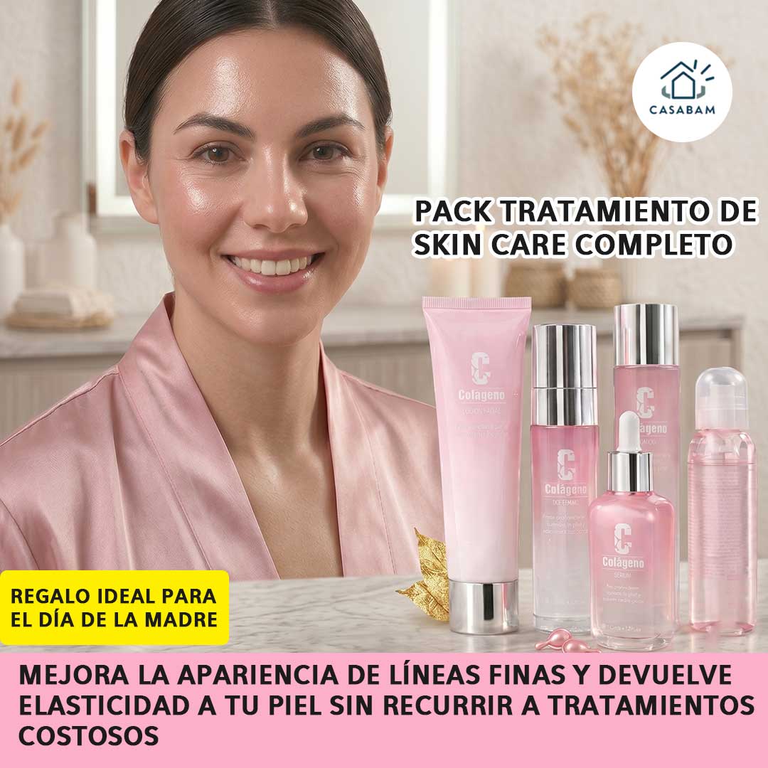Kit Facial de Colágeno – Rutina Anti-Edad Completa – Recupera firmeza y luminosidad desde casa sin gastar en tratamientos estéticos costosos
