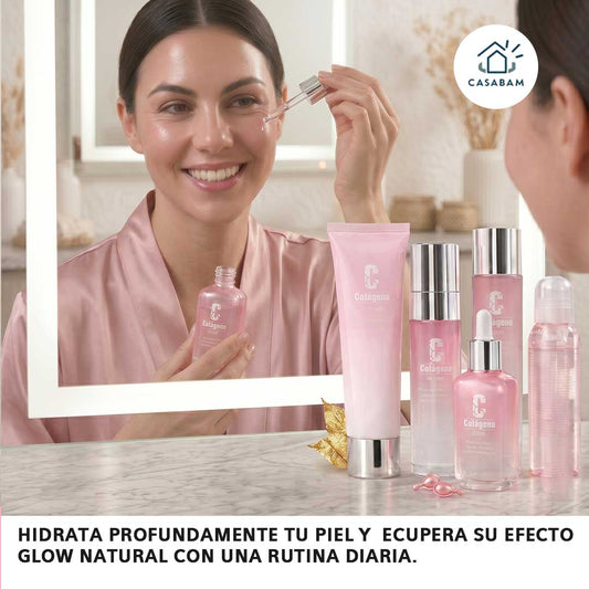 Kit Facial de Colágeno – Rutina Anti-Edad Completa – Recupera firmeza y luminosidad desde casa sin gastar en tratamientos estéticos costosos