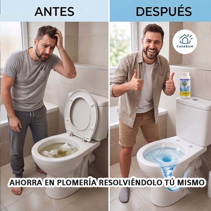 Kit Limpieza Total 3 en 1 - Limpia a fondo lavadora, cañerías y ollas - sin pagar técnico ni plomero