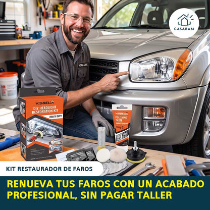 Kit Restaurador de Faros - Elimina la opacidad y el amarillamiento - Ahorra hasta la mitad de lo que gastarías en un faro nuevo
