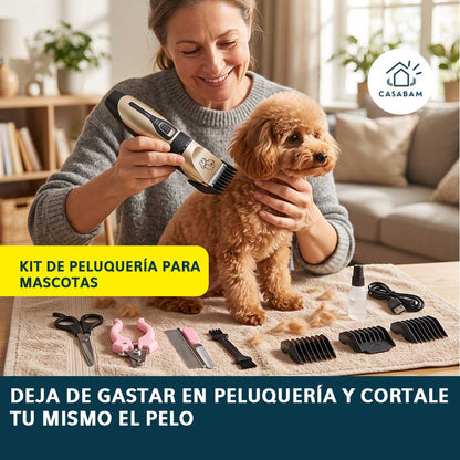 Kit de Peluquería para Mascotas - Corta el pelo de tu mascota sin salir de casa - Tu perro ordenado hoy mismo