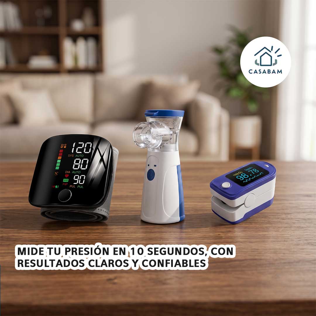 Kit de monitoreo de salud familiar - Detecta a tiempo una presión alta o bajo oxígeno antes de que se vuelva grave