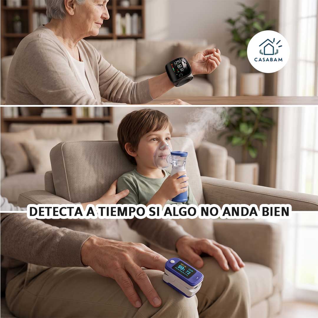 Kit de monitoreo de salud familiar - Detecta a tiempo una presión alta o bajo oxígeno antes de que se vuelva grave