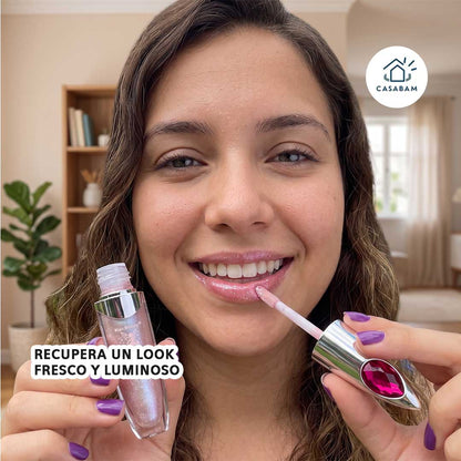Labial Gloss Glitter Estrella - Ilumina y da volumen visual a tus labios – Más llenos al instante