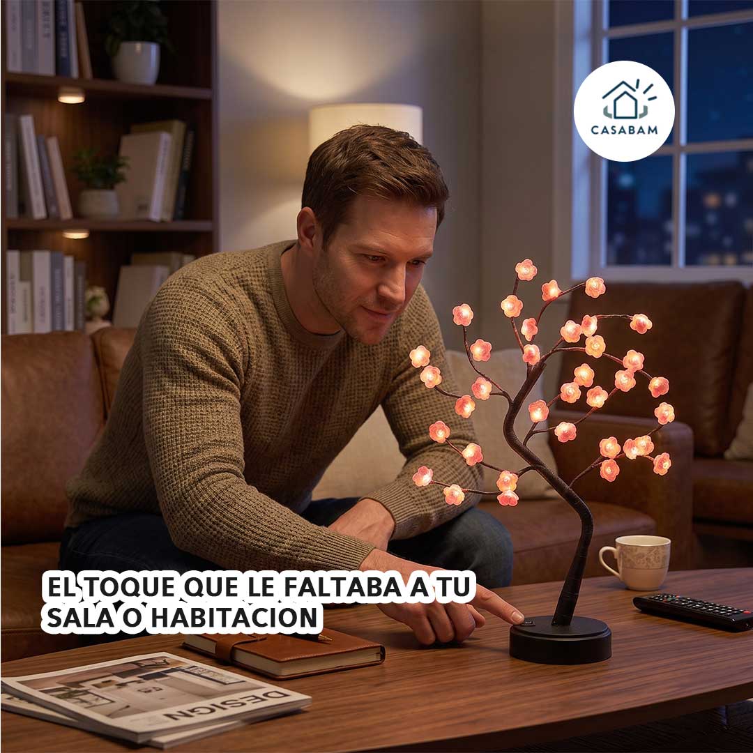Lámpara de Árbol Flor de Cerezo - Ilumina y decora tu pieza - Transforma el ambiente de tu espacio al instante