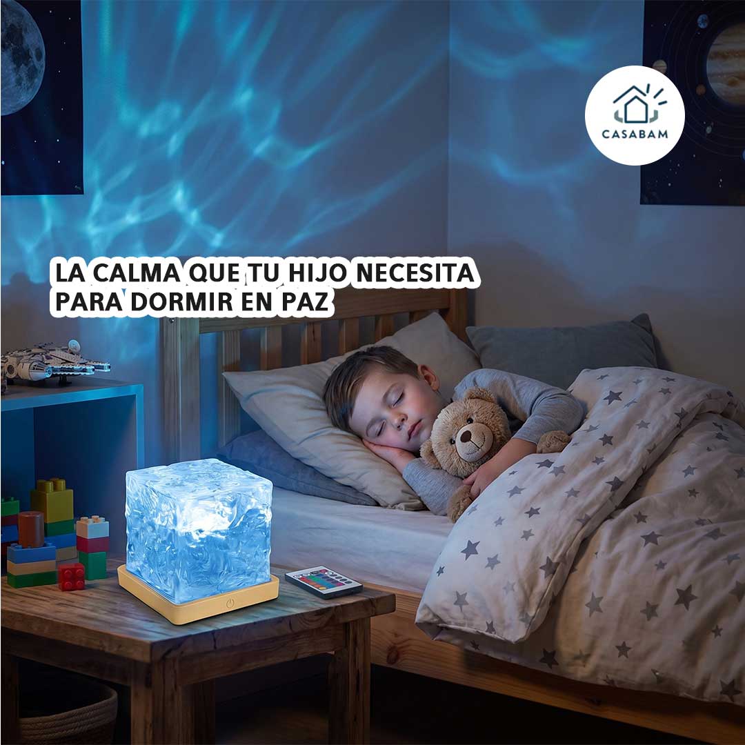 Lampara de aurora boreal - Olas y colores giratorios - Noches tranquilas para toda la familia