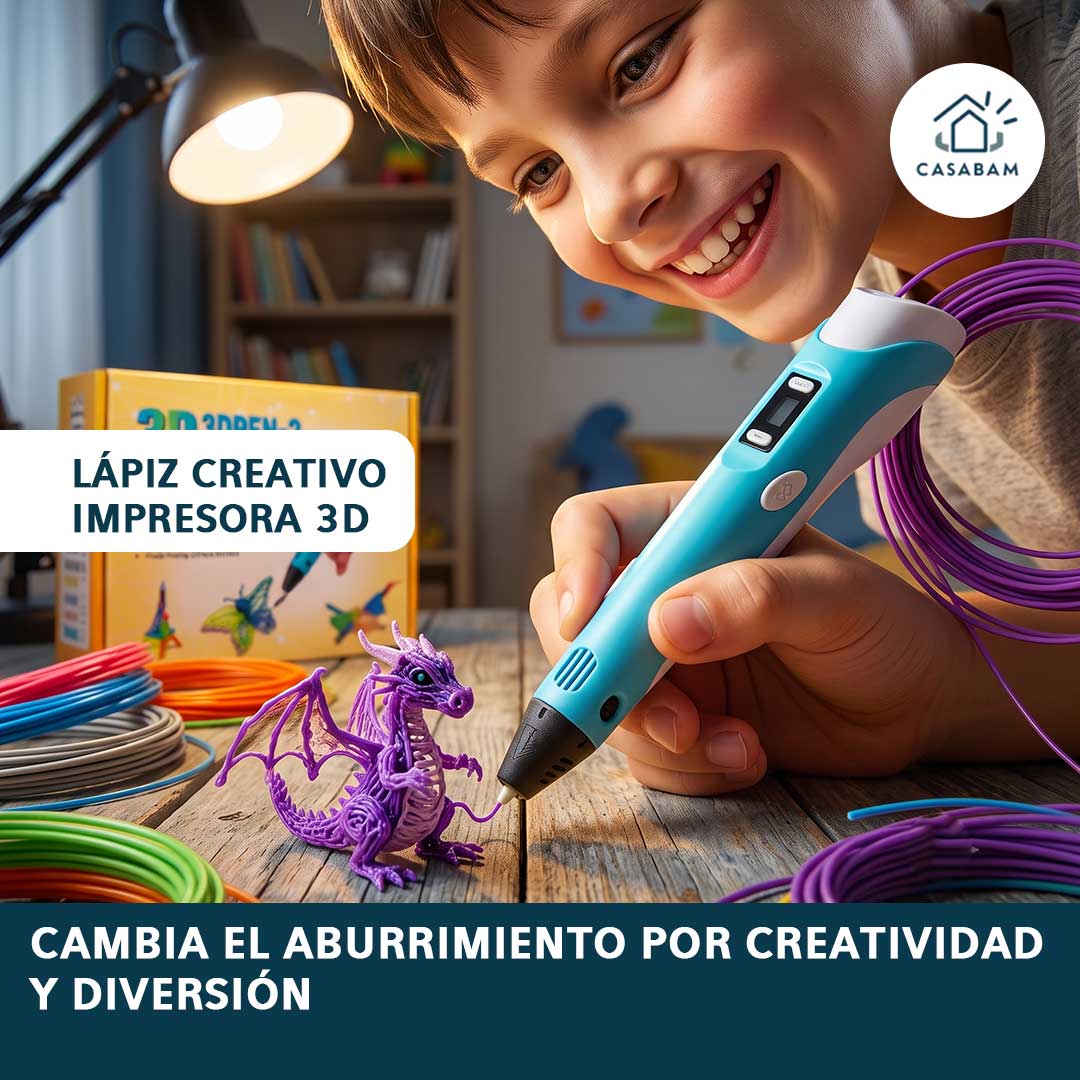 Lápiz Creativo Impresora 3D - Dibuja y crea figuras - Convierte el aburrimiento en creatividad al instante