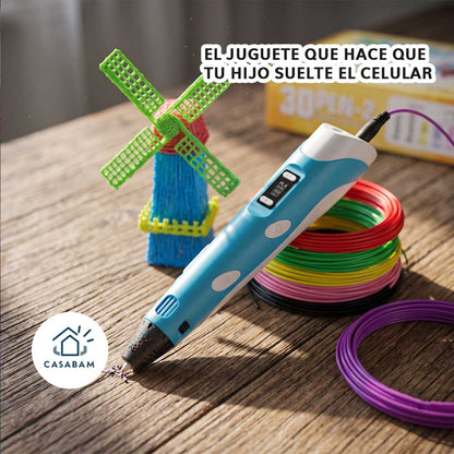 Lápiz Creativo Impresora 3D - Dibuja y crea figuras - Convierte el aburrimiento en creatividad al instante