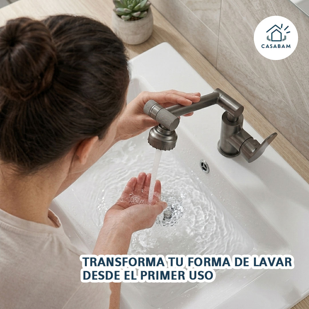 Grifo Flexible 360° para Cocina – Alcanza todo el lavaplatos fácilmente – Lava cada rincón sin esfuerzo desde el primer uso