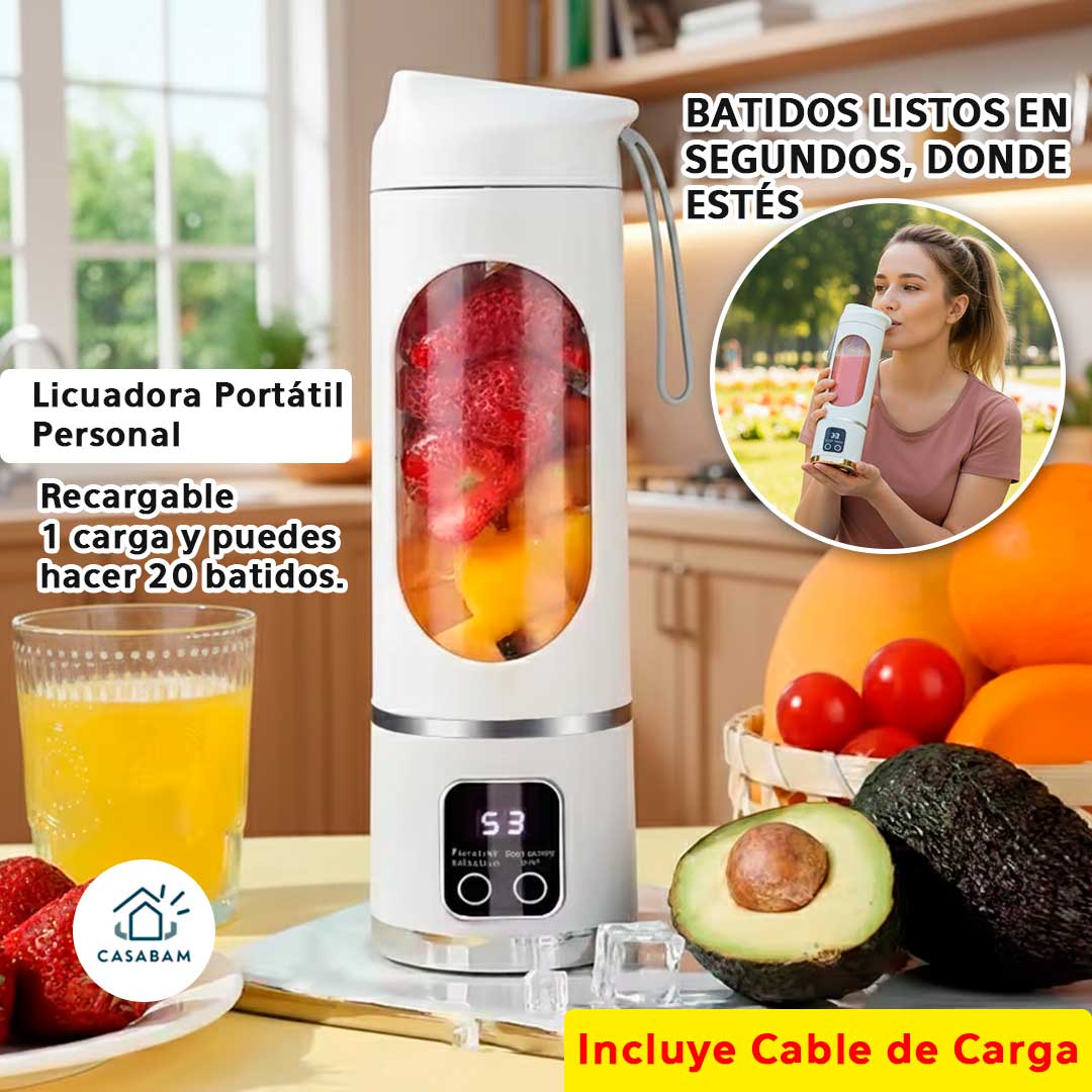 Licuadora Portátil Personal USB – Mezcla instantánea – Batidos listos en segundos donde estés