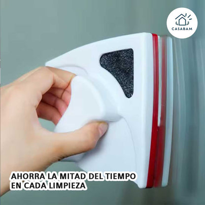 Limpia Vidrios Magnético - Limpia ambos lados del vidrio a la vez - Sin abrir la ventana, sin ensuciarte las manos