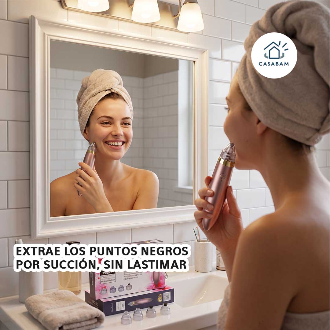 Limpiador Facial de Poros - Extrae impurezas por succión - Tu spa facial en casa, sin dañar tu piel