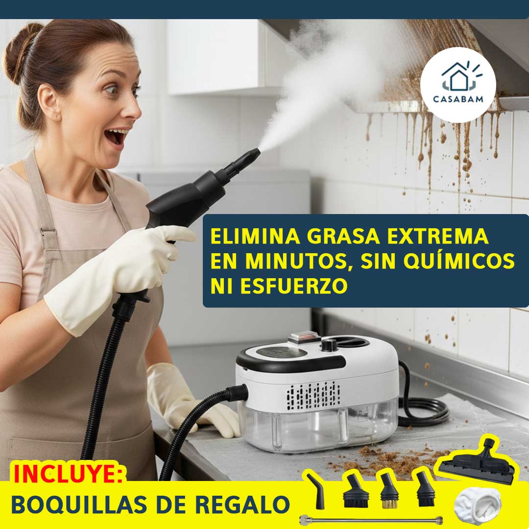 Limpiador de Vapor a Presión Multiuso - impieza Profunda General – Extractor, Estufa y Motor en Minutos