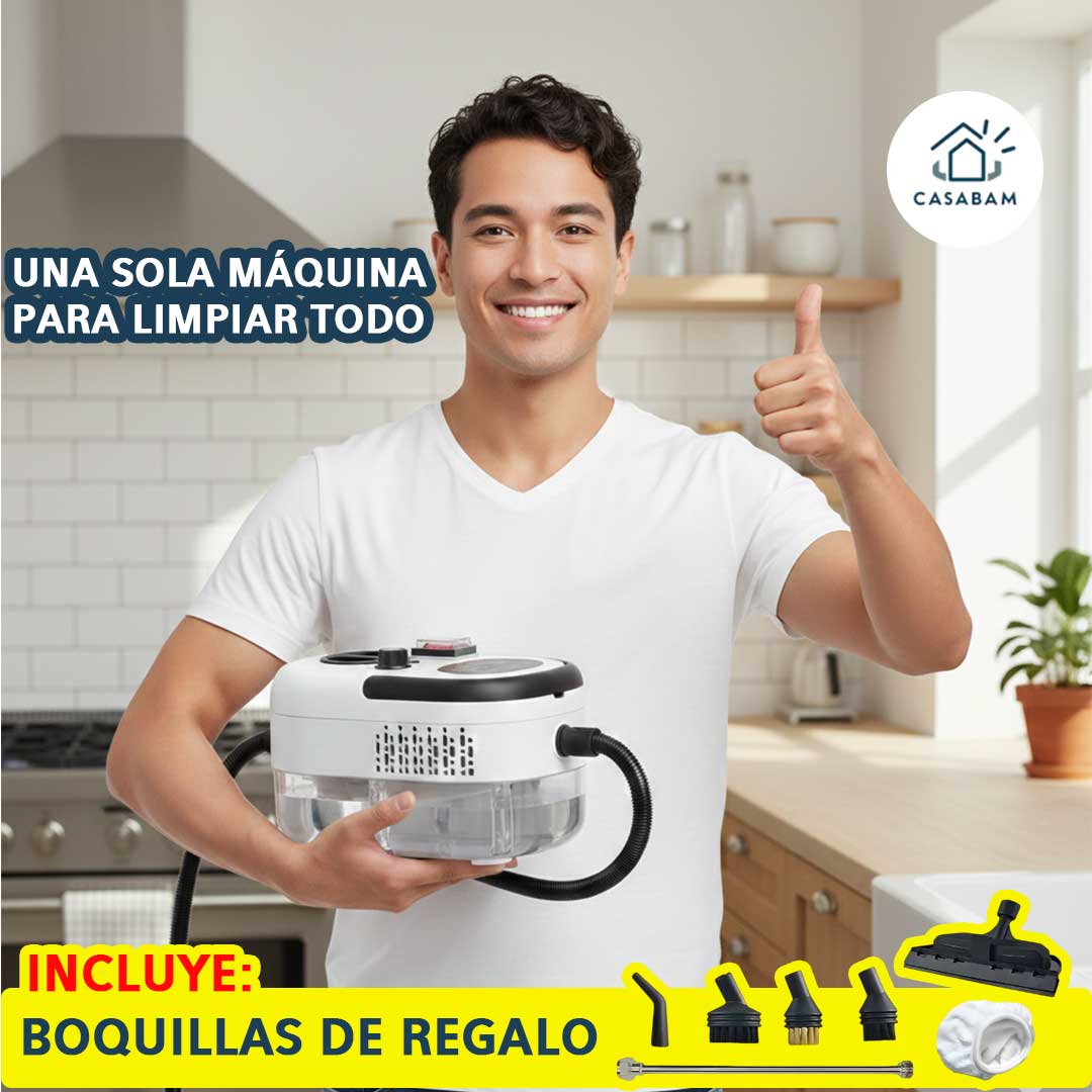 Limpiador de Vapor a Presión Multiuso - impieza Profunda General – Extractor, Estufa y Motor en Minutos