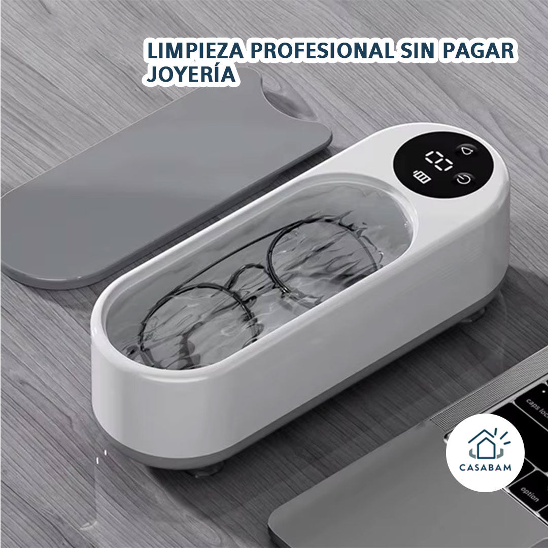 Limpiador Ultrasónico – Limpieza profunda por ultrasonido – Recupera el brillo original de tus joyas y gafas en minutos desde casa