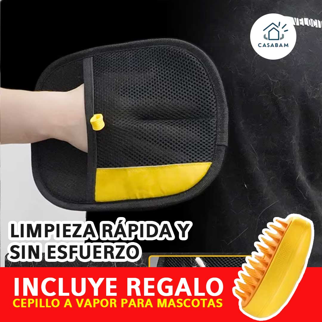 Guante Quita Pelos + Cepillo de Vapor – Retira pelos sin esfuerzo – Mantén tu ropa y muebles impecables.