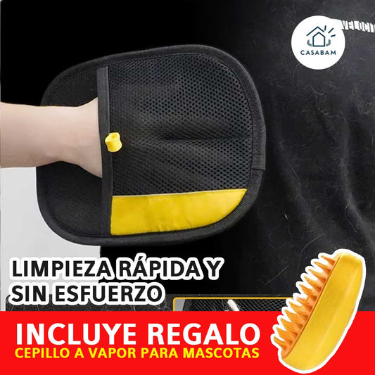 Guante Quita Pelos + Cepillo de Vapor – Retira pelos sin esfuerzo – Mantén tu ropa y muebles impecables.